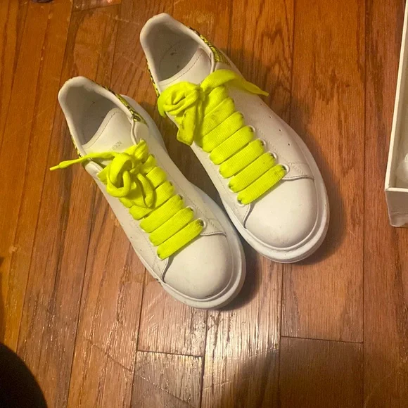 Alexander McQueen Shoes White And Neon Yellow Alexander